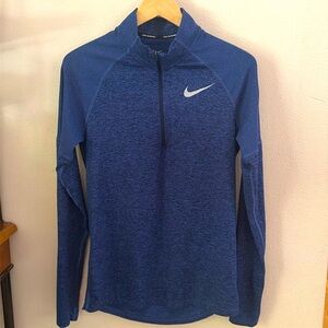 Nike Element Men's Dri-FIT 1/4-Zip Royal Blue Running Top Size Small